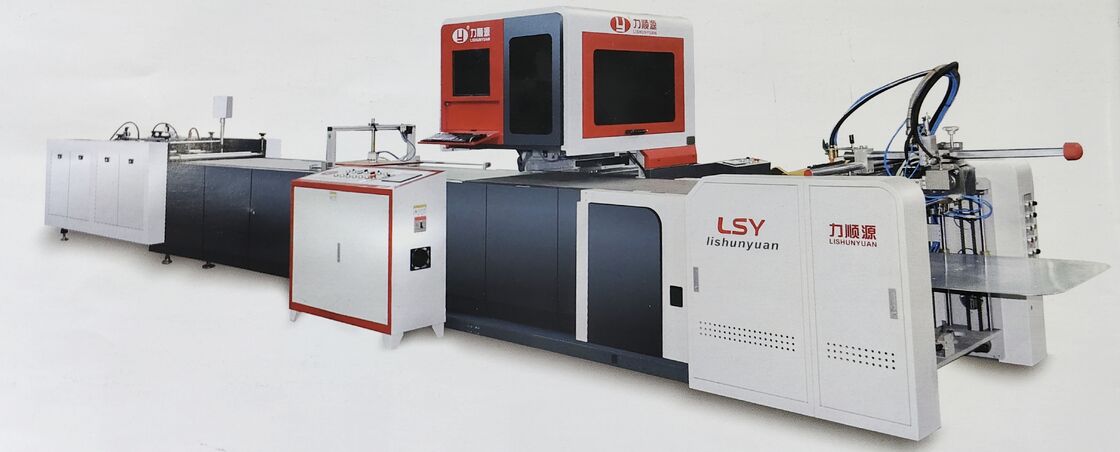 LY 485C PK Sistema Completamente Automatizzato di Avvolgimento Scatole con Visione Artificiale Linea Automatica Macchina Formatrice Scatole Macchina Automatica per la Produzione di Copertine Rigide