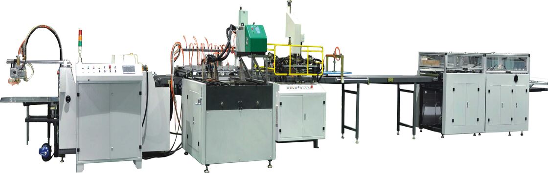 Macchina automatica per la produzione di scatole di carta con controllo fotoelettrico ad alta precisione, sistema di controllo PLC con touchscreen, velocità di lavoro da 20 a 30 pezzi al minuto