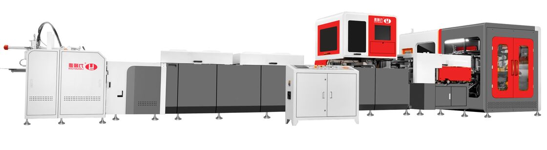 Sistema intelligente di produzione di scatole ad alta velocità in stile tiro 20-30pcs/min adatto per scatole di vino scatole di tubi