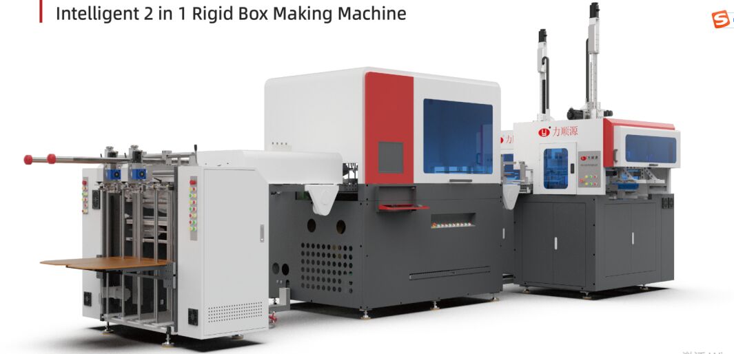 LY- HB3000B Intelligente 2 in 1 High Speed Rigid Box (Machina di produzione con pressione a bolla) Coperchio per cellulari Macchina di produzione di scatole regalo Macchina di produzione di scatole ondulate completamente automatica