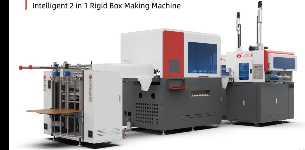 LY- HB-3000CB Intelligent 2 in 1 High Speed rigid box making machine inside bubble pressing functions Automatic rigid box making machine / Automatic box making machine