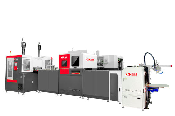 Macchina per la produzione di scatole rigide LY-HB2500CK con posizionamento visivo del braccio robotico con sistema di telecamere multiple tedesco per una produzione precisa di scatole