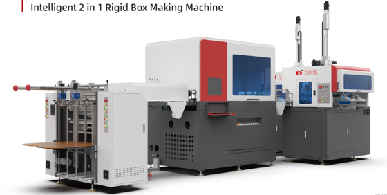 LY-3000C Intelligent 2 in 1 rigid box making machine con capacità di alta velocità e compressione integrata di bolle per la produzione