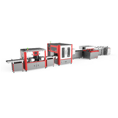 precisione di posizionamento visiva di produzione del contenitore di vino di 25sheets/Min Rigid Box Machine For: ±0.01mm